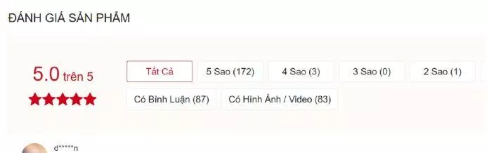 Đánh giá của độc giả trên Shopee. (Ảnh: BlogAnChoi)