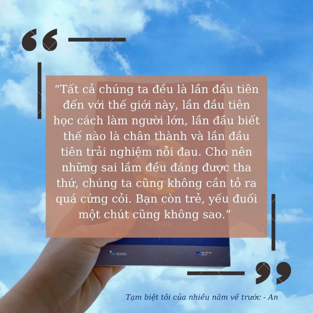 Review sách Tạm biệt tôi của nhiều năm về trước: Lời cảm ơn dịu dàng cho chính bản thân anplanet chữa lành cuốn sách dịu dàng giá bao nhiêu Hẹn nhau phía sau tan vỡ review sách Skybooks tạm biệt tôi của nhiều năm về trước tản văn tan vỡ thông tin tình yêu Trích dẫn trích dẫn hay vô thường