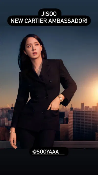 Thông báo Jisoo trở thành đại sứ cho Cartier (ảnh: IG Story của bà Anne Charlotte Rocher)