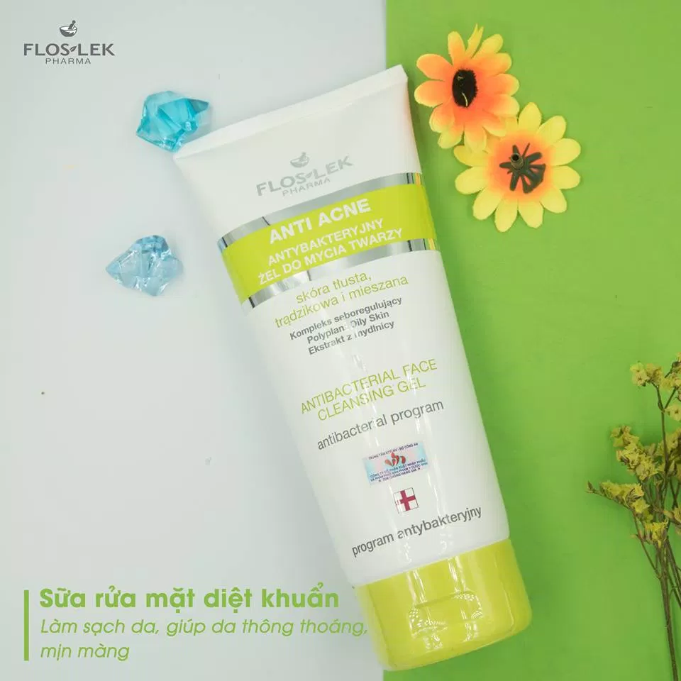Sữa Rửa Mặt Floslek Antibacterial Face Cleansing Gel (Nguồn: Internet)