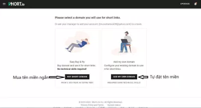 Tự đặt tên miền cho link rút gọn short.io (Ảnh: BlogAnChoi). Tự đặt tên miền cho link rút gọn short.io (Ảnh: BlogAnChoi).