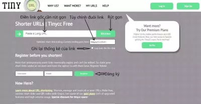 Rút gọn link không cần tài khoản với tiny.cc (Ảnh: BlogAnChoi).