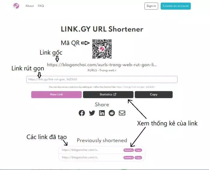 Link rút gọn đã được tạo (Ảnh: BlogAnChoi). Link rút gọn đã được tạo (Ảnh: BlogAnChoi).