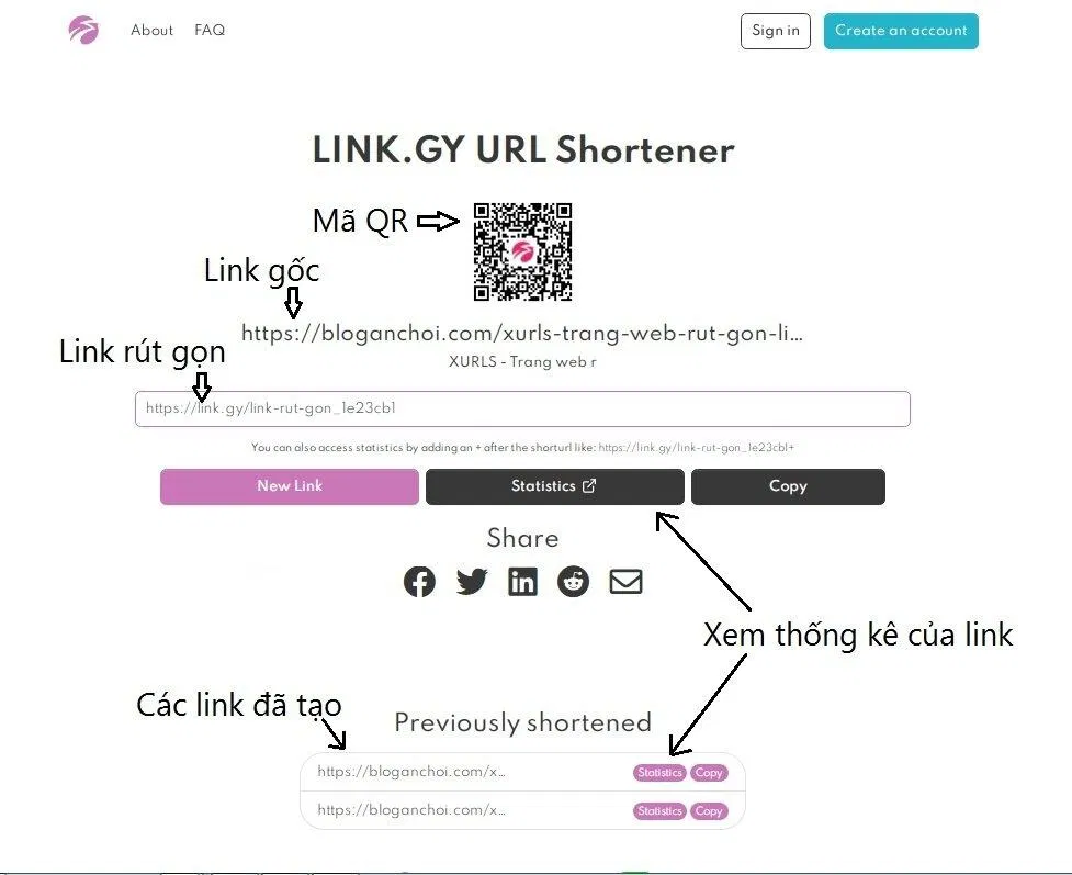 Link rút gọn đã được tạo (Ảnh: BlogAnChoi). Link rút gọn đã được tạo (Ảnh: BlogAnChoi).