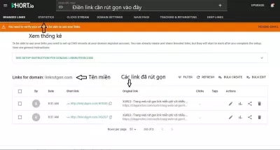 Các link rút gọn đã được tạo (Ảnh: BlogAnChoi).