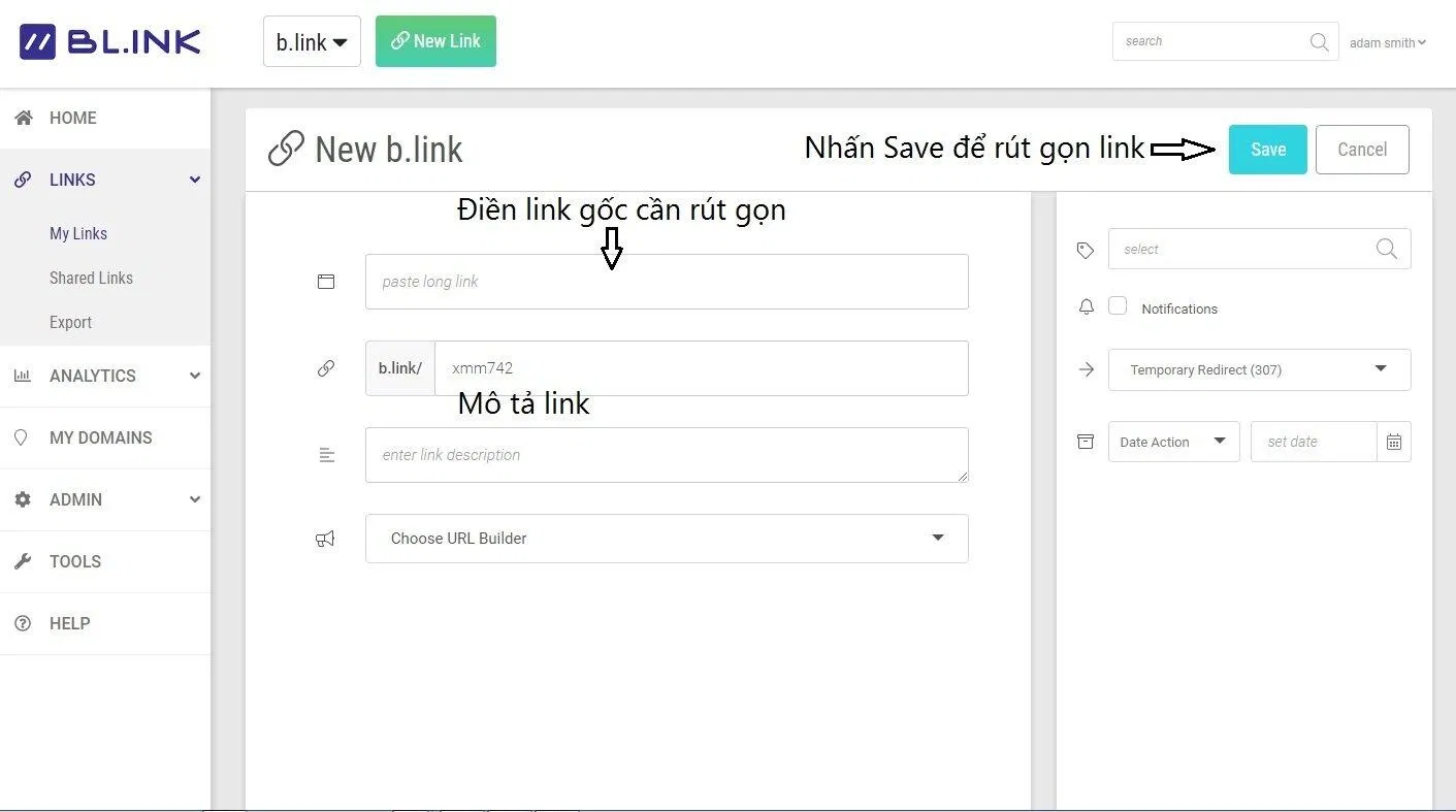 Rút gọn link với BL.INK (Ảnh: BlogAnChoi). Rút gọn link với BL.INK (Ảnh: BlogAnChoi).