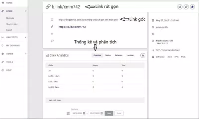 Link rút gọn đã được tạo (Ảnh: BlogAnChoi). Link rút gọn đã được tạo (Ảnh: BlogAnChoi).