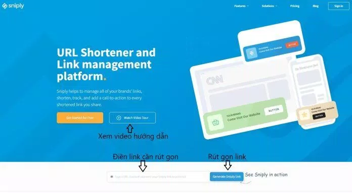 Rút gọn link với Sniply không cần tài khoản (Ảnh: BlogAnChoi). Rút gọn link với Sniply (Ảnh: BlogAnChoi).