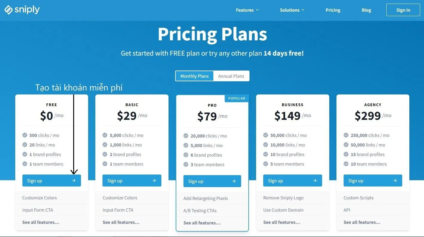 Nút đăng ký tài khoản miễn phí (Ảnh: BlogAnChoi). Nút đăng ký tài khoản miễn phí (Ảnh: BlogAnChoi).
