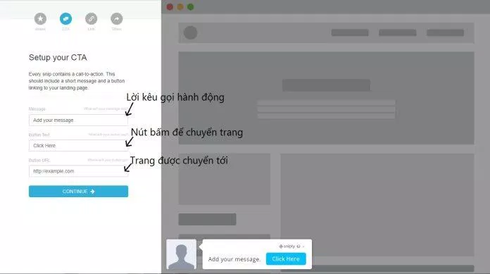 Tạo CTA và nút chuyển trang cho link (Ảnh: BlogAnChoi). Tạo CTA và nút chuyển trang cho link (Ảnh: BlogAnChoi).