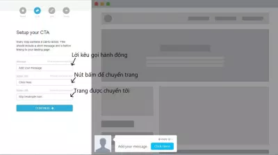 Tạo CTA và nút chuyển trang cho link (Ảnh: BlogAnChoi).