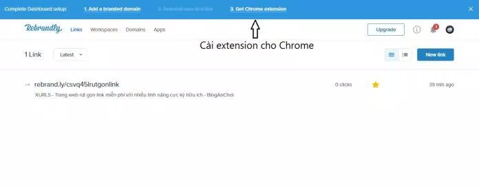 Cài extension Rebrandly (Ảnh: BlogAnChoi). Cài extension Rebrandly (Ảnh: BlogAnChoi).