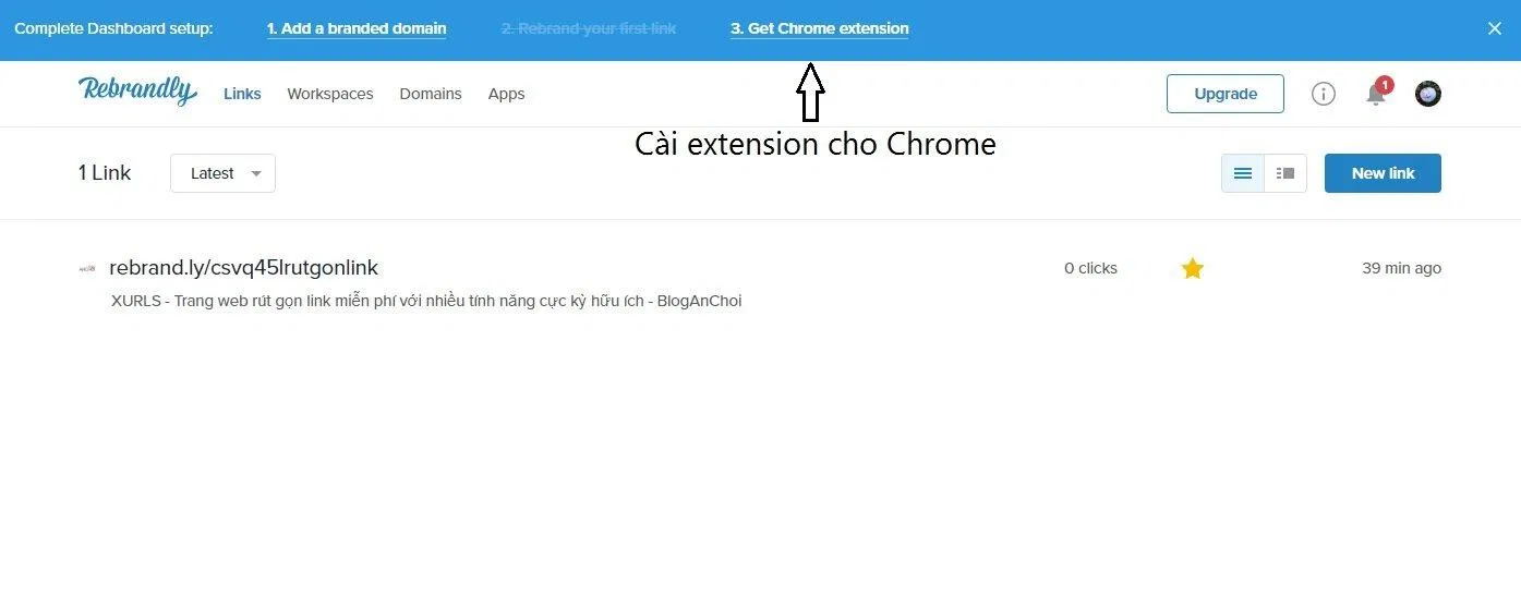 Cài extension Rebrandly (Ảnh: BlogAnChoi). Cài extension Rebrandly (Ảnh: BlogAnChoi).