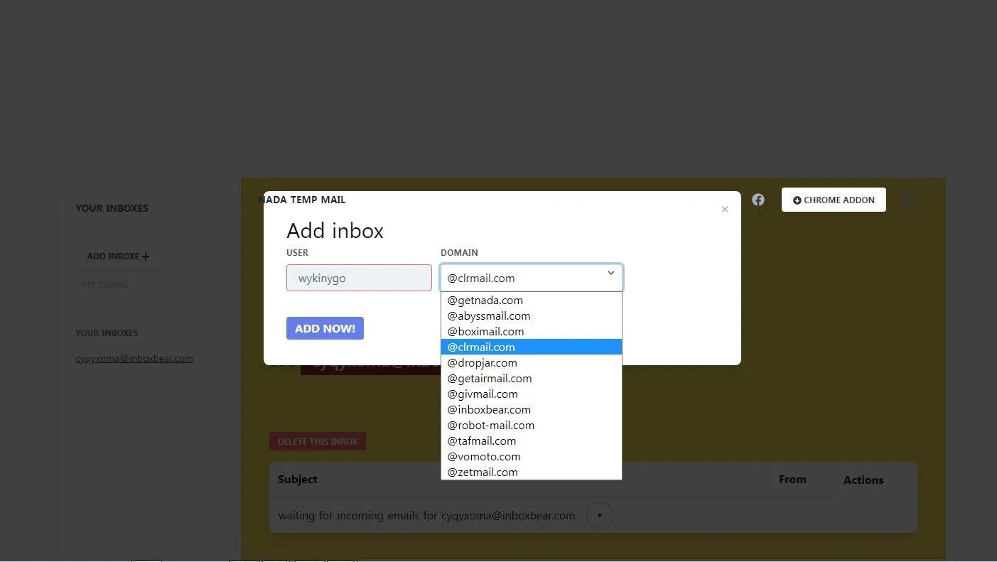 Tạo email ảo theo ý muốn với Nada (Ảnh: BlogAnChoi). Tạo email ảo theo ý muốn với Nada (Ảnh: BlogAnChoi).