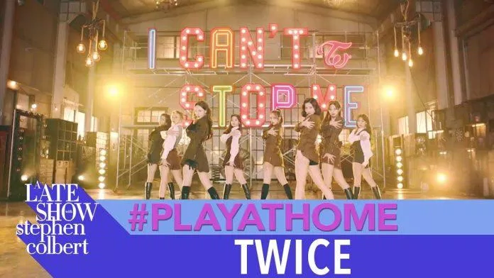 TWICE góp mặt trên "The Late Show with Stephen Colbert" (Nguồn: YouTube The Late Show with Stephen Colbert)