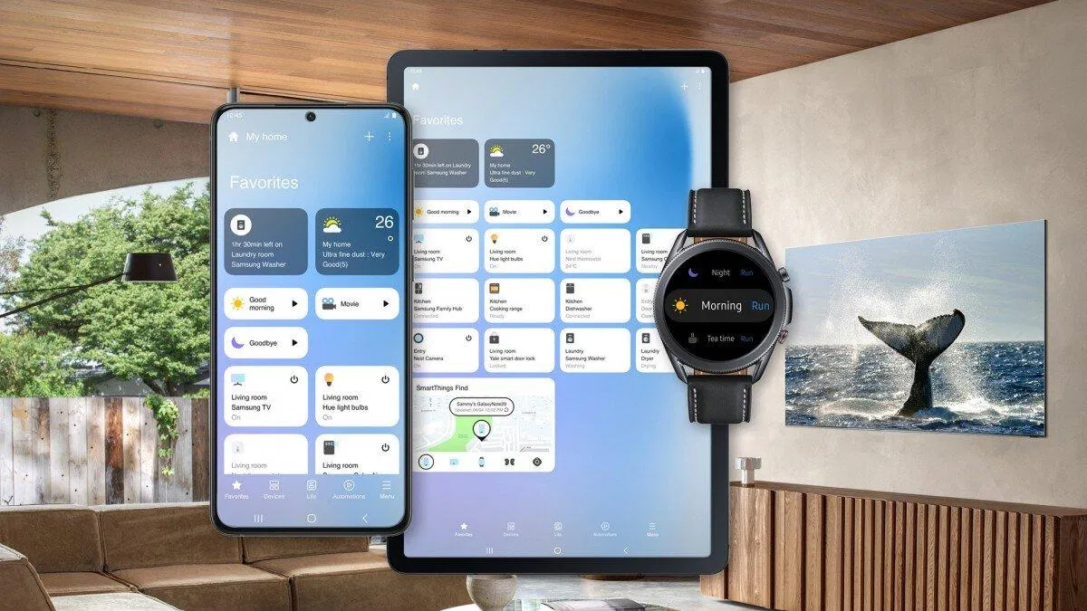 Samsung SmartThings giúp điều khiển các thiết bị trong nhà thông minh (Ảnh: Internet). Samsung SmartThings giúp điều khiển các thiết bị trong nhà thông minh (Ảnh: Internet).