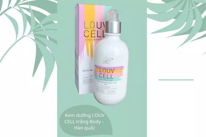 LOUV CELL White Body Cream - Hàn Quốc (thành phần làm trắng: Glutathione, giga white, khi thoa lên da sẽ hấp thụ nhanh chóng, làm sáng da một chút)