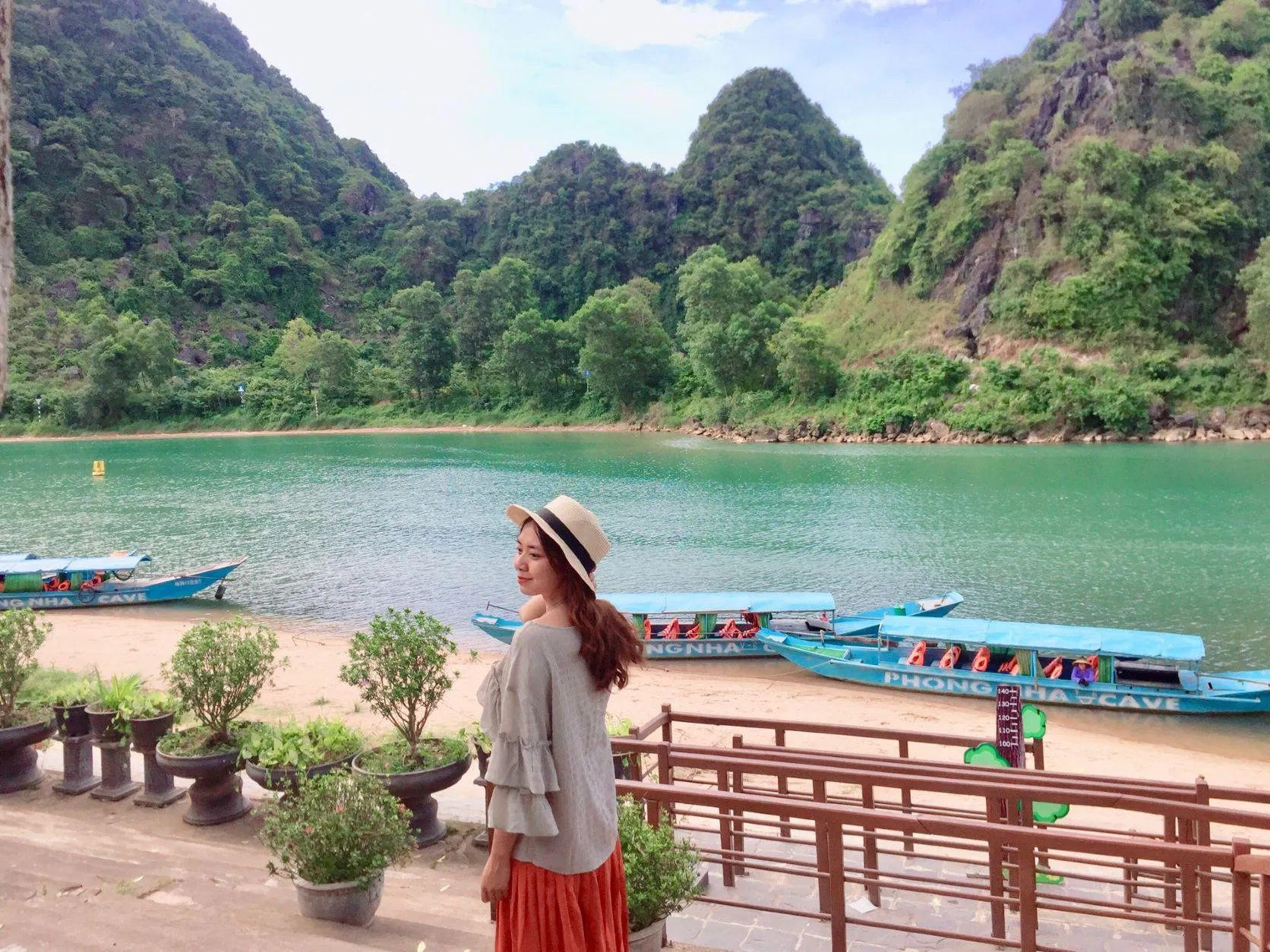 Bến thuyền tham quan Động Phong Nha. (Ảnh: Kim Cúc) Bến thuyền tham quan Động Phong Nha. (Ảnh: Kim Cúc)