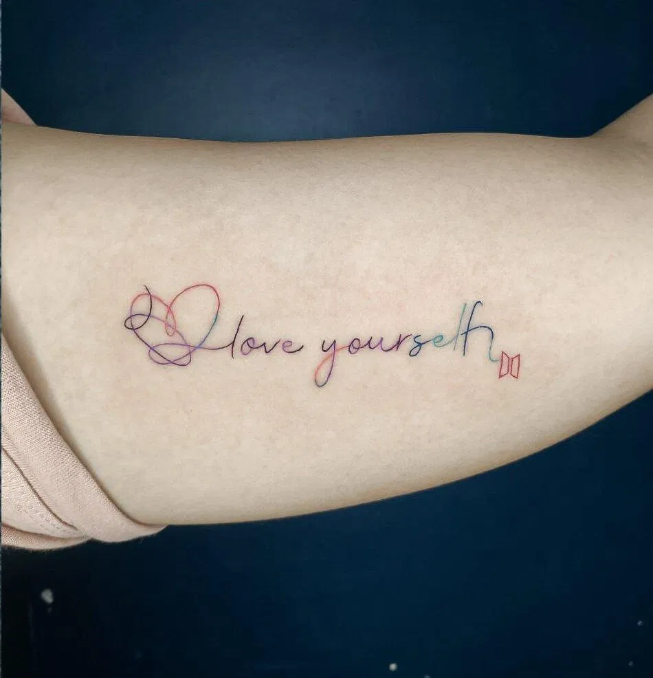 Hình xăm BTS Love Yourself. (Ảnh: Internet) Hình xăm BTS Love Yourself. (Ảnh: Internet)