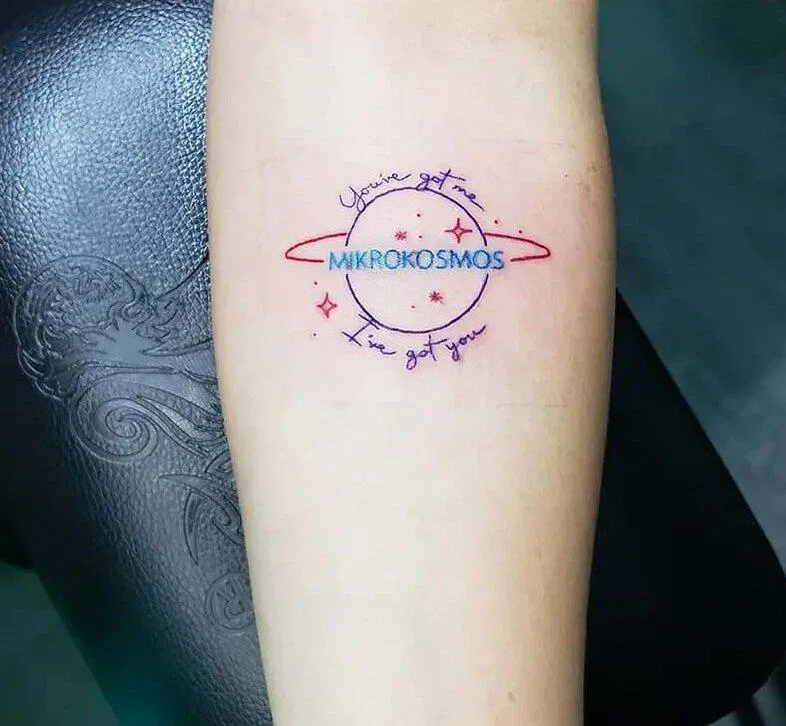 Hình xăm BTS lấy cảm hứng từ các bài hát, lời bài hát của BTS. (Ảnh: Internet) Hình xăm BTS lấy cảm hứng từ các bài hát, lời bài hát của BTS. (Ảnh: Internet)