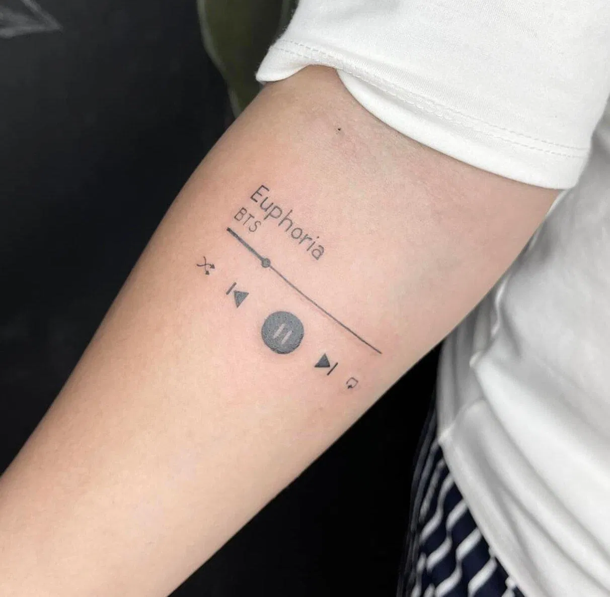 Hình xăm BTS lấy cảm hứng từ các bài hát, lời bài hát của BTS. (Ảnh: Internet) Hình xăm BTS lấy cảm hứng từ các bài hát, lời bài hát của BTS. (Ảnh: Internet)