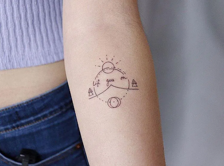 Hình xăm BTS lấy cảm hứng từ các bài hát, lời bài hát của BTS. (Ảnh: Internet) Hình xăm BTS lấy cảm hứng từ các bài hát, lời bài hát của BTS. (Ảnh: Internet)