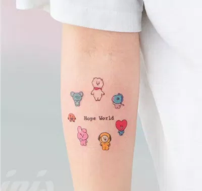 Hình xăm BTS ý nghĩa. (Ảnh: Internet) Hình xăm BTS ý nghĩa. (Ảnh: Internet)
