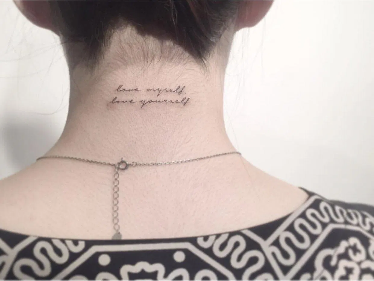 Hình xăm BTS lấy cảm hứng từ các bài hát, lời bài hát của BTS. (Ảnh: Internet) Hình xăm BTS lấy cảm hứng từ các bài hát, lời bài hát của BTS. (Ảnh: Internet)