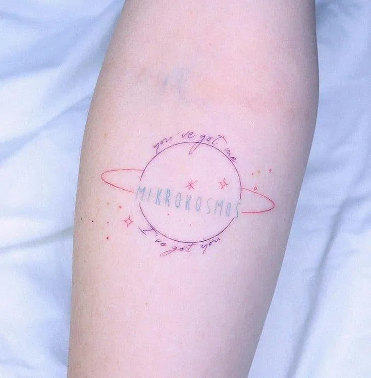 Hình xăm BTS lấy cảm hứng từ các bài hát, lời bài hát của BTS. (Ảnh: Internet) Hình xăm BTS lấy cảm hứng từ các bài hát, lời bài hát của BTS. (Ảnh: Internet)