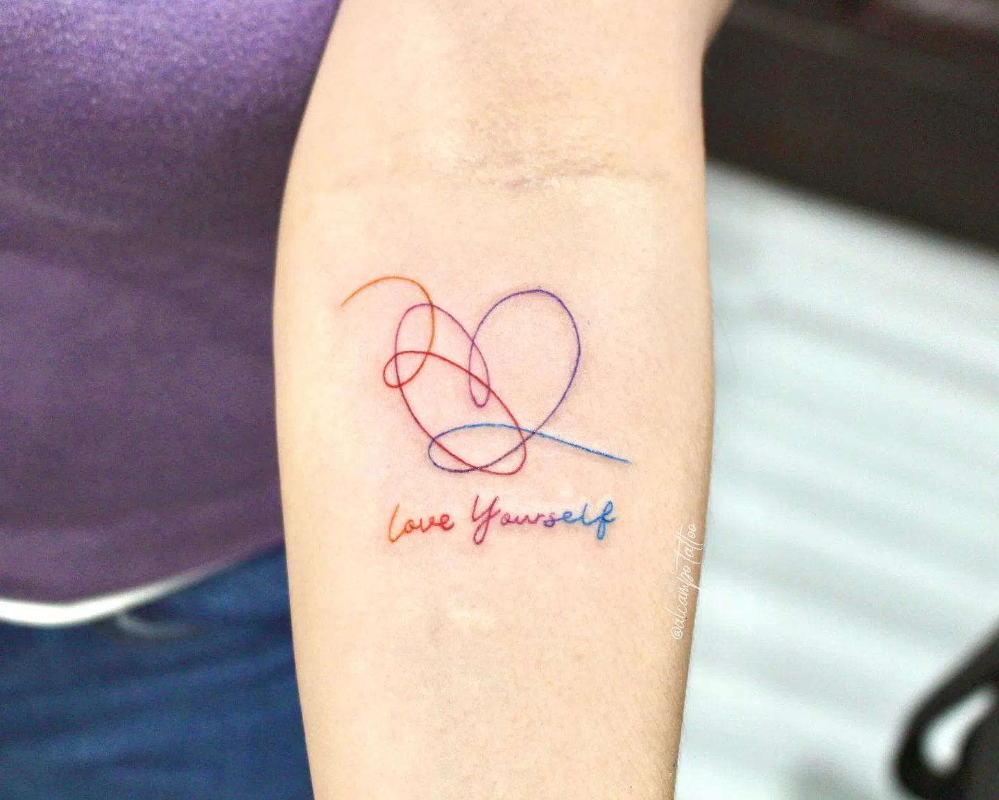 Hình xăm BTS Love Yourself. (Ảnh: Internet) Hình xăm BTS Love Yourself. (Ảnh: Internet)