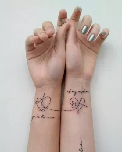 Hình xăm BTS Love Yourself cho cặp đôi hoặc bạn thân. (Ảnh: Internet) Hình xăm BTS Love Yourself cho cặp đôi hoặc bạn thân. (Ảnh: Internet)