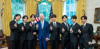 BTS cùng Tổng thống Mỹ Joe Biden (Nguồn: Internet)