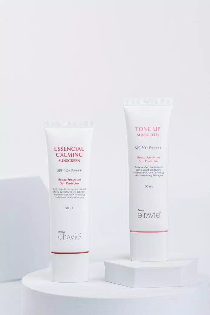 Elravie Tone Up Sunscreen và Essential Calming Sunscreen là 2 sản phẩm bán chạy nhất của hãng. (Nguồn: Internet)