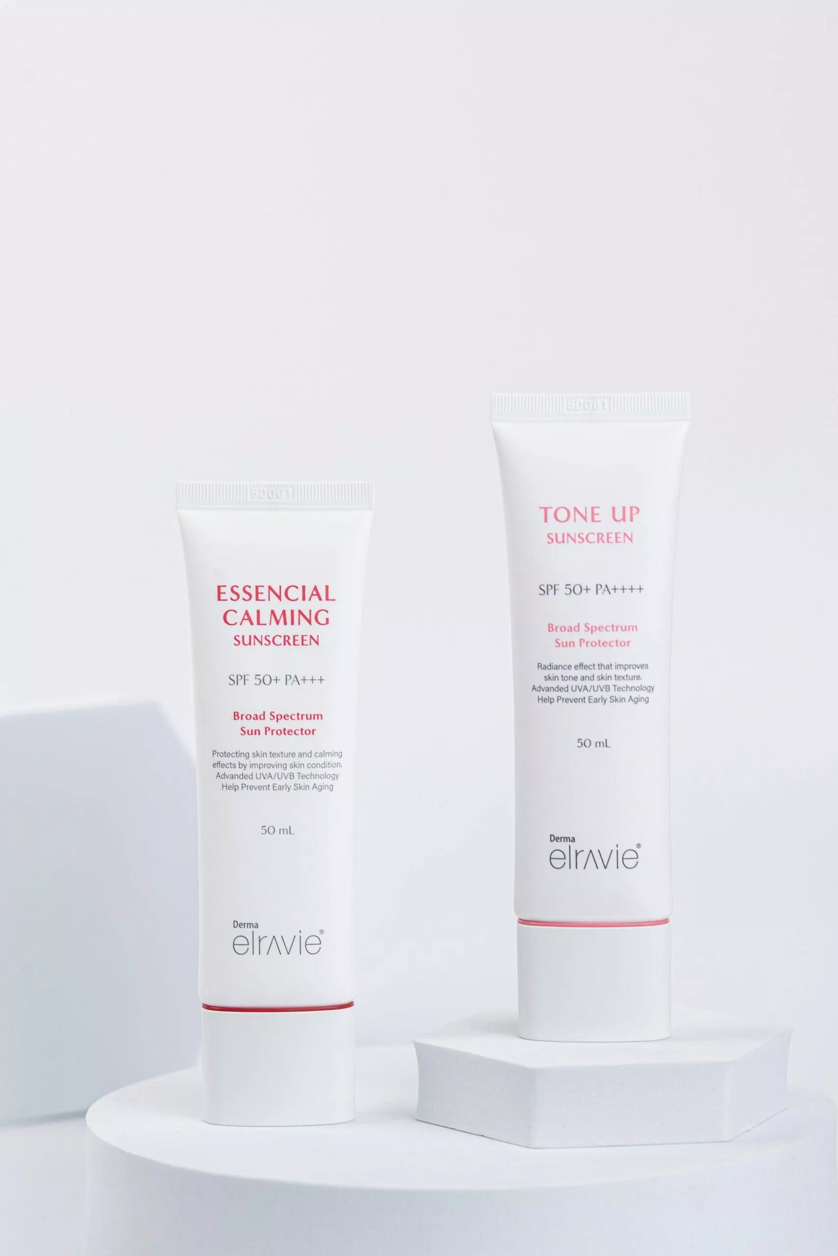 Elravie Tone Up Sunscreen và Essential Calming Sunscreen là 2 sản phẩm bán chạy nhất của hãng. (Nguồn: Internet)