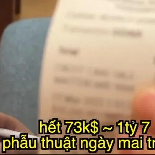 1,7 tỷ đồng là chi phí Youtuber phải chi trả trước cho cuộc phẫu thuật. (Ảnh: tác giả)