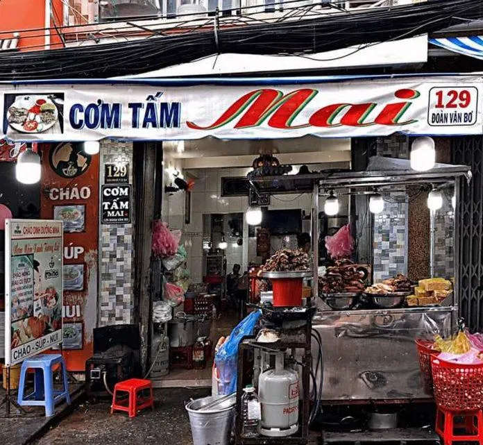 Không gian của quán cơm tấm Mai. (Ảnh: Internet)