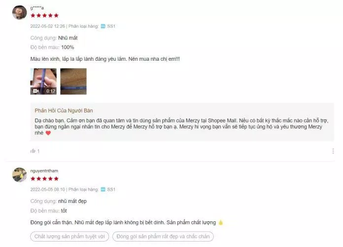 Đánh giá của người dùng trên Shopee (Nguồn: BlogAnChoi) Đánh giá của người dùng trên Shopee (Nguồn: BlogAnChoi)