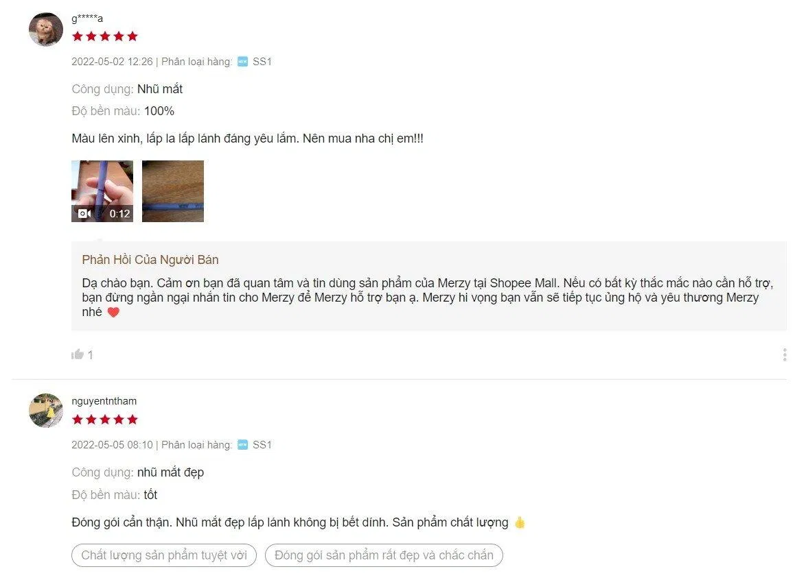 Đánh giá của người dùng trên Shopee (Nguồn: BlogAnChoi) Đánh giá của người dùng trên Shopee (Nguồn: BlogAnChoi)