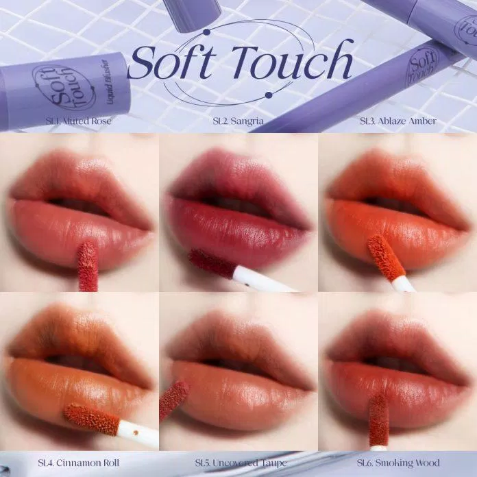 Merzy Soft Touch Lip Tint với 6 màu son vô cùng thông dụng (Nguồn: Internet)