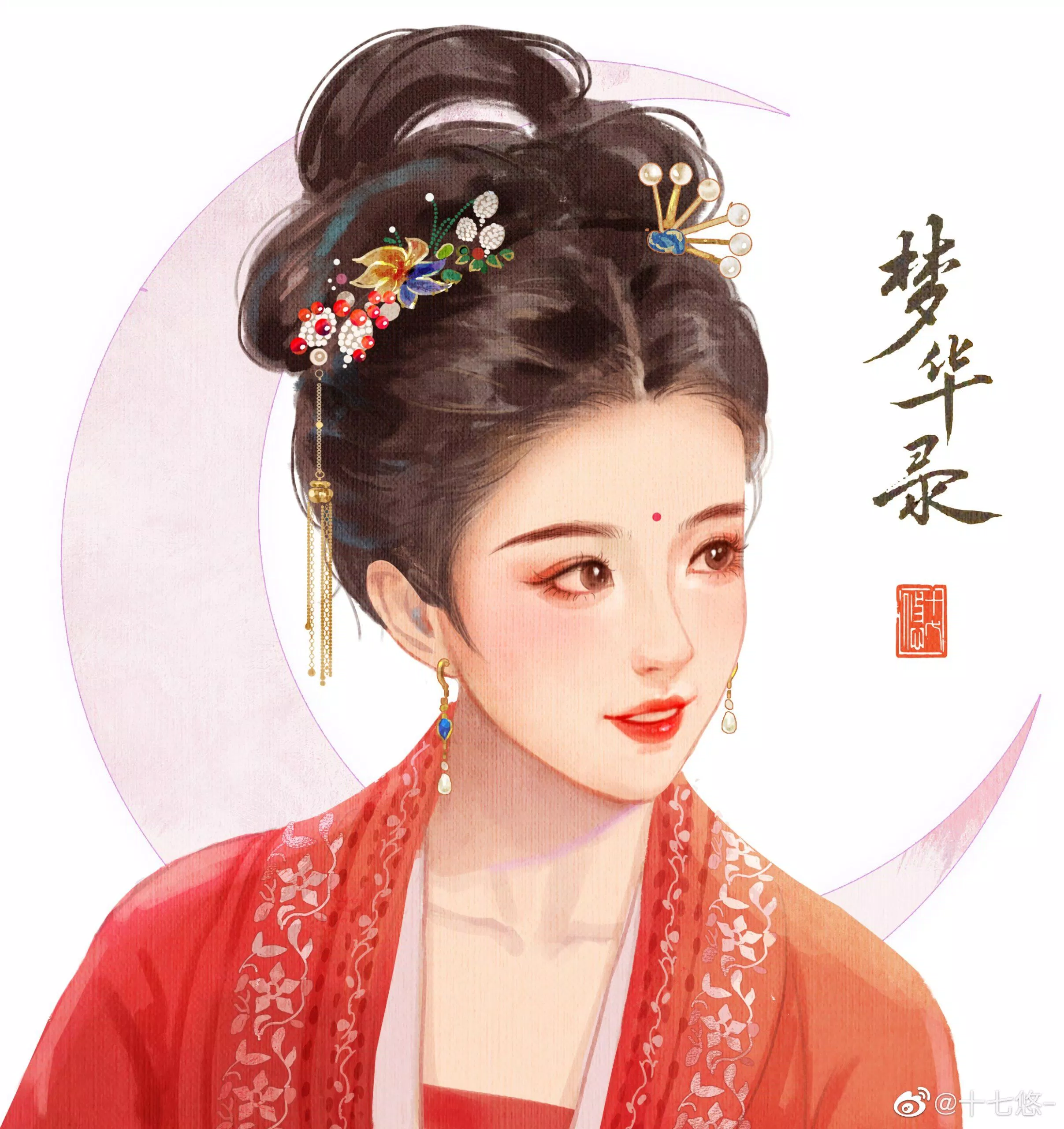 Fanart Mộng Hoa Lục đẹp ngỡ ngàng. (Ảnh: Internet)