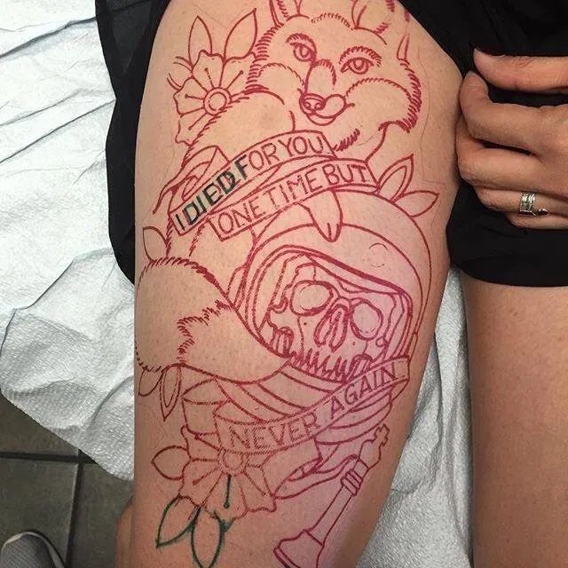 Thông thường phải làm hình xăm tạm thời trên da để xem trước (Ảnh: Internet). Thông thường phải làm hình xăm tạm thời trên da để xem trước (Ảnh: Internet).