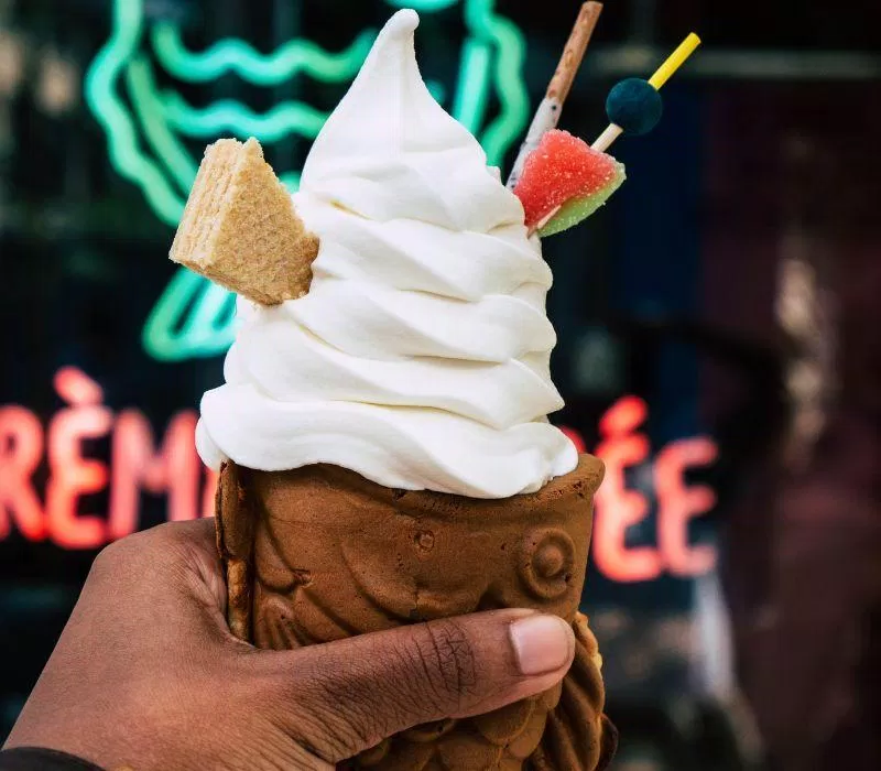 Kem Taiyaki, một món ăn mùa hè rất được yêu thích (Nguồn: Internet).