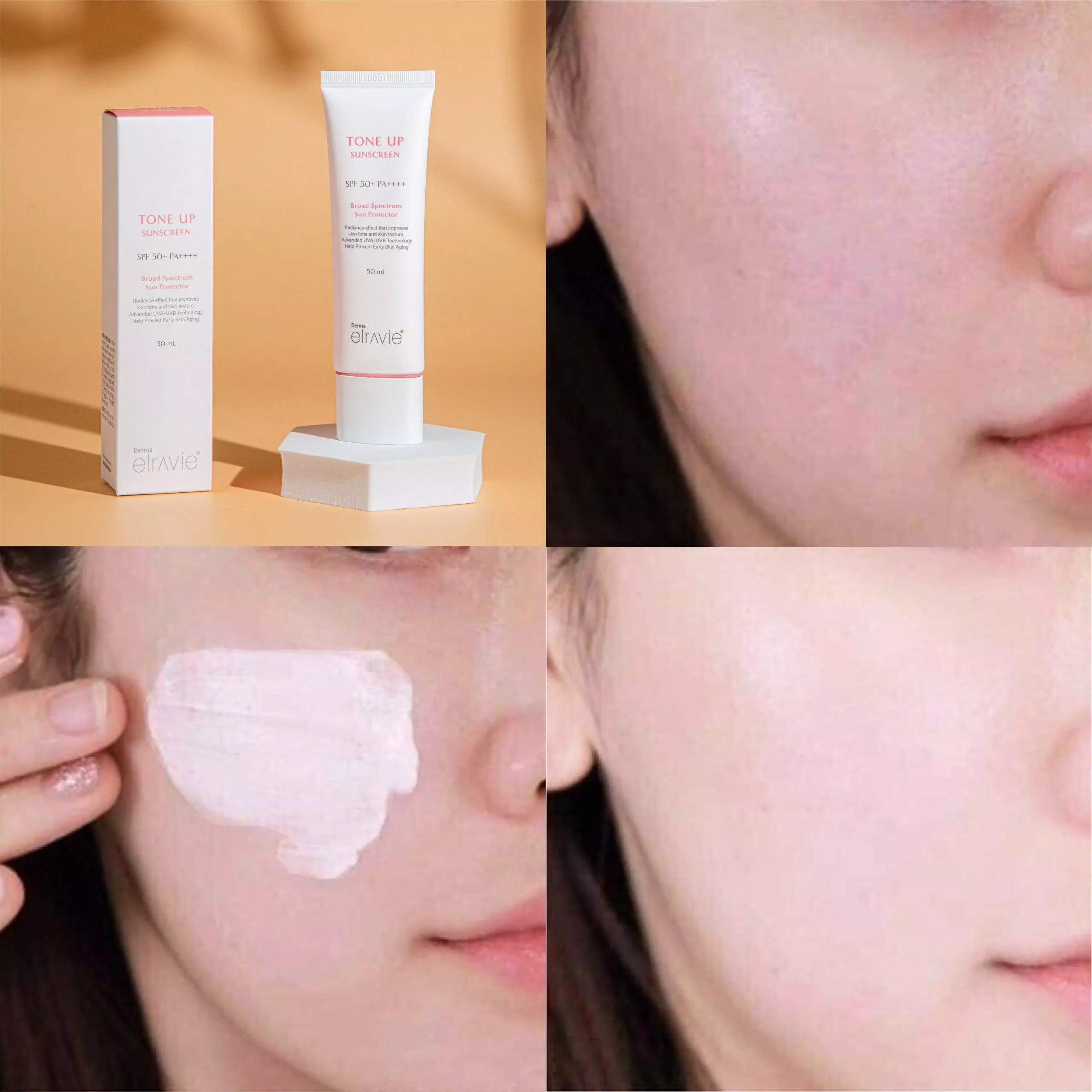 Kem chống nắng Elravie Tone Up Sunscreen nâng tông nhẹ nhàng, làn da sáng hồng tự nhiên. (Nguồn: Internet)