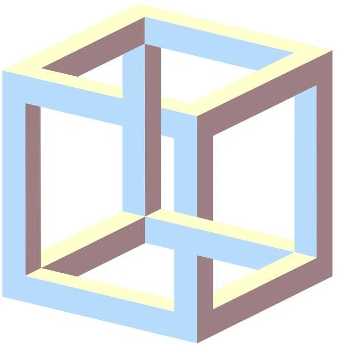 Khối lập phương này chắc chắn không thể tồn tại ngoài đời (Nguồn: Internet) Khối lập phương này chắc chắn không thể tồn tại ngoài đời (Nguồn: Internet)