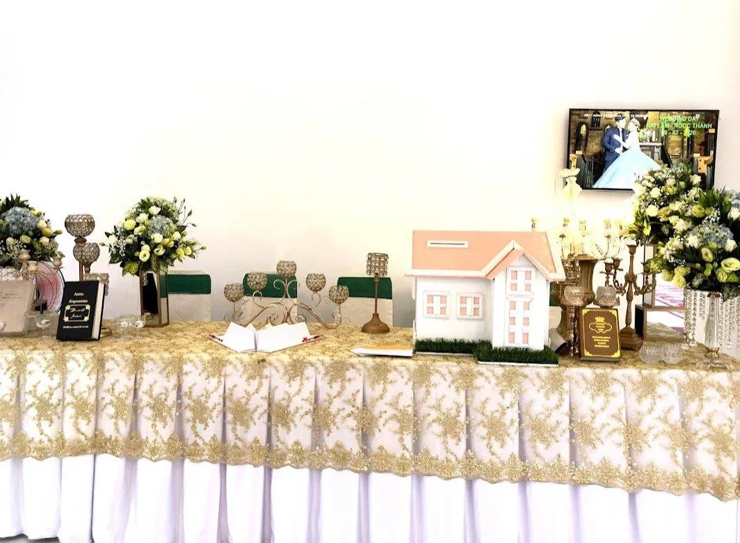 Góc trang trí của tiệc cưới. (Ảnh: Internet)