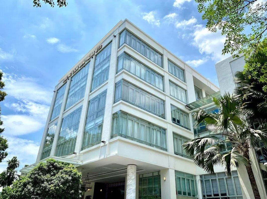 Không gian bên ngoài của trung tâm tiệc cưới. (Ảnh: Internet)