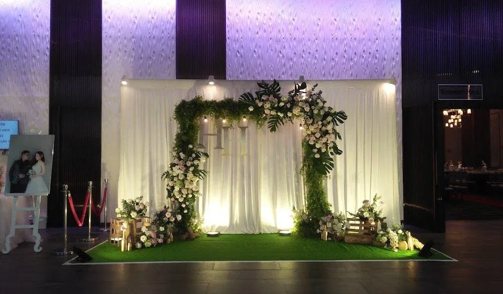 Khu vực checkin của khách mời ở tiệc cưới. (Ảnh: Internet)