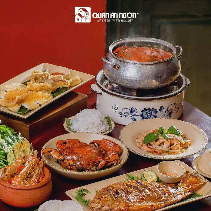 Menu các món ăn tại Quán Ăn Ngon (nguồn: internet)