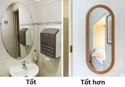Gương cũng là một món đồ trang trí quan trọng (Ảnh: Internet)