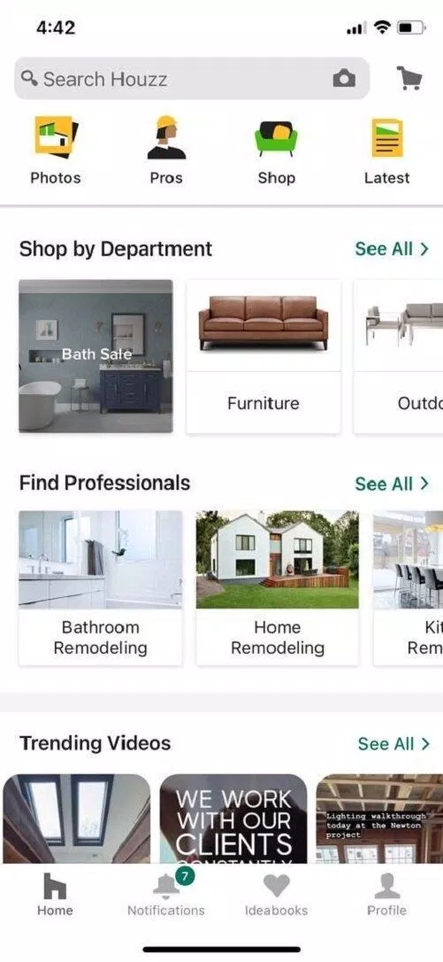 Ứng dụng Houzz thiết kế nội thất bằng AR (Ảnh: Internet). Ứng dụng Houzz thiết kế nội thất bằng AR (Ảnh: Internet).